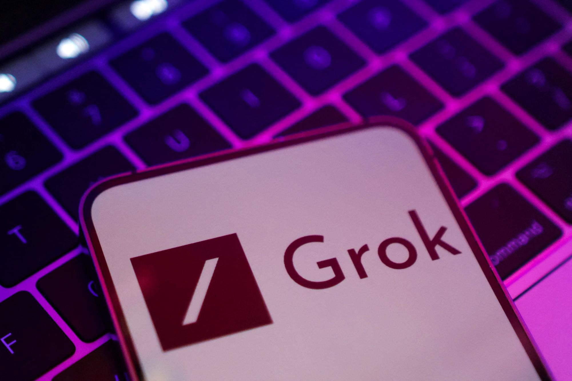 xAI Grok logo is seen in this illustration taken, February 16, 2025. REUTERS/Dado Ruvic/Illustration